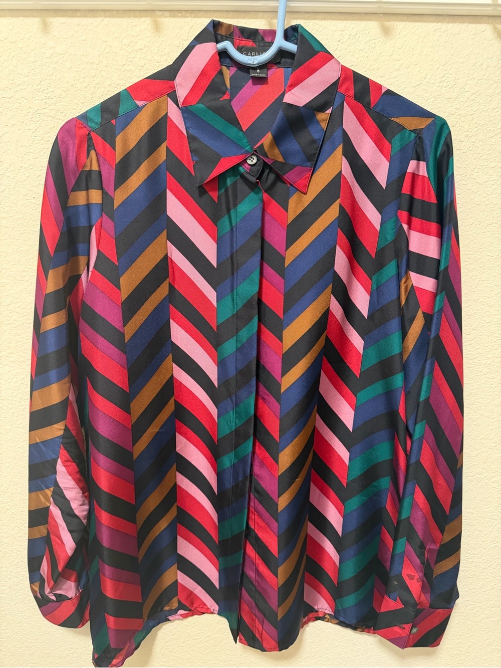 Carlisle Multicolor Striped Button-Up Blouse